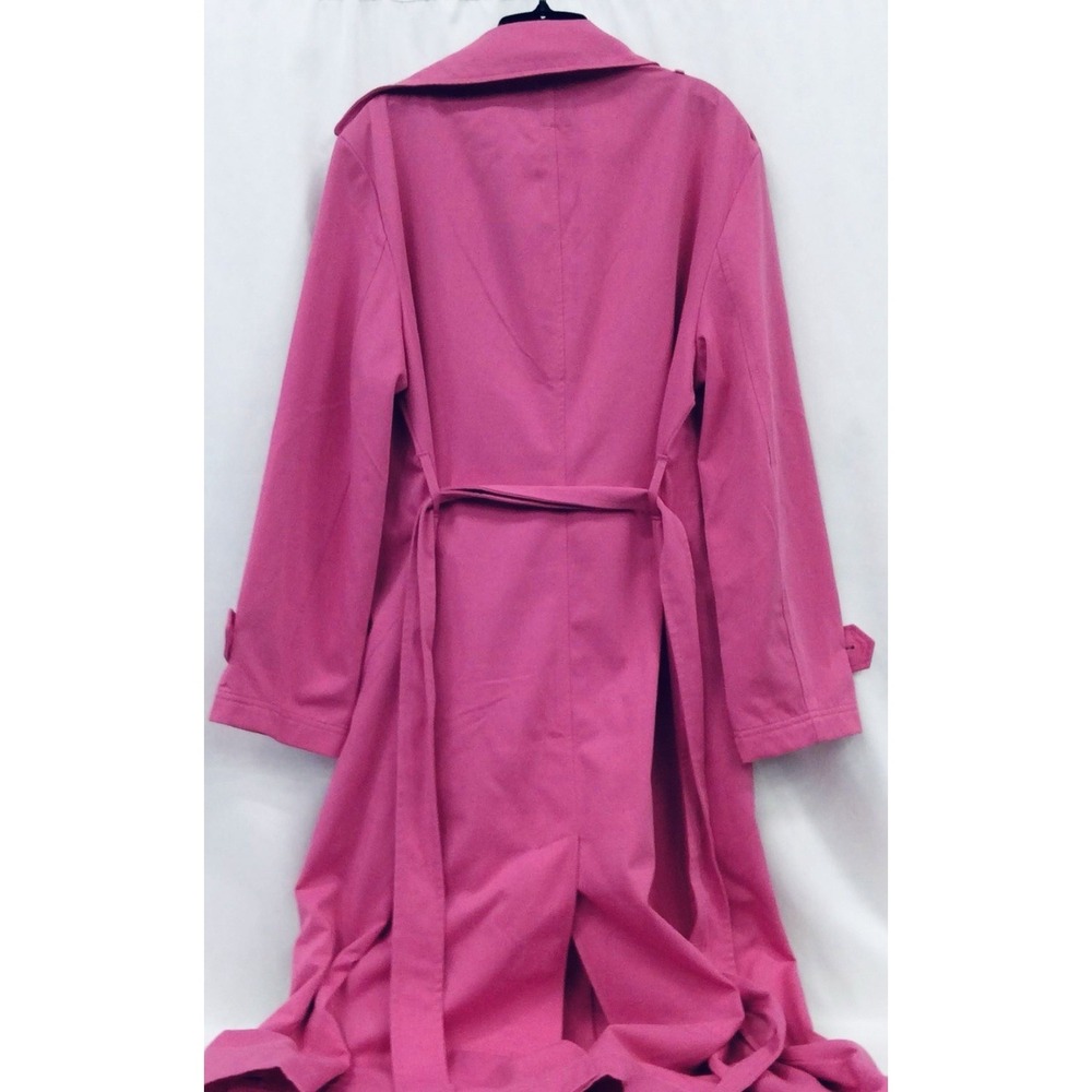 Lane Bryant Women's Long Belted Button Up Trench Coat‎ Pink New Size 14 NWT Plus - Picture 5 of 5